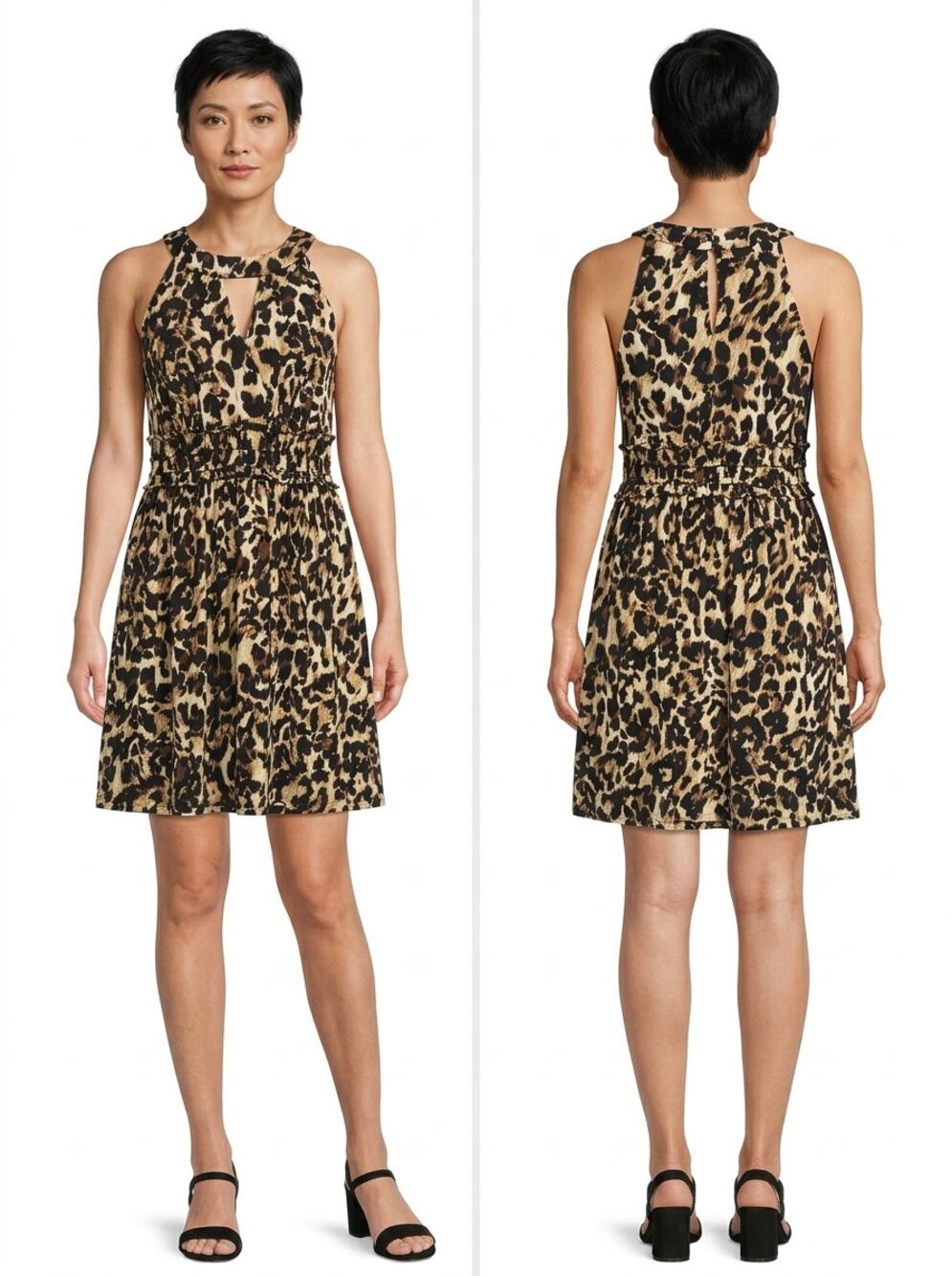Thalia Sodi Multicolor A-Line Mini Knit Smocked Dress Women Size M